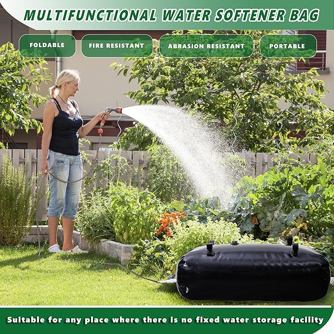 MXQMKL 540 L/142 gal Water Bladder Storage Containers, Foldable Portable Water Tank Large Capacity Soft Water Bag, Drought Resistance, Fire Prevention, Emergency Water