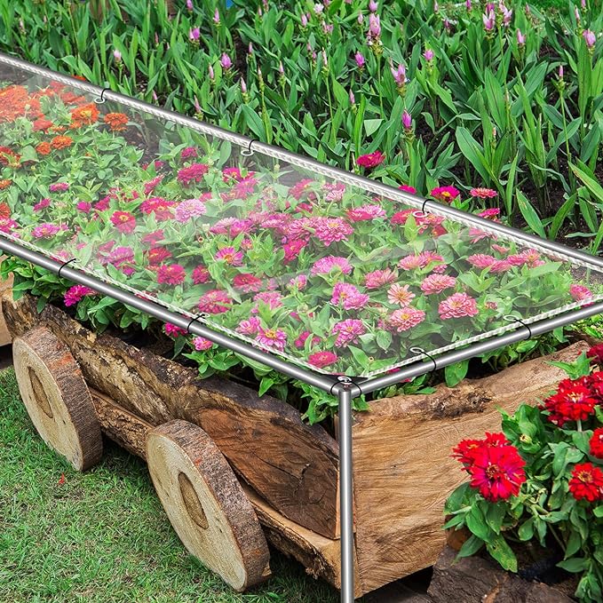 Clear Tarps Heavy Duty Waterproof, 15Mil Transparent PVC Vinyl Tarpaulin with Grommets, Ropes, Reinforced Edge, Tear-Resistant, Anti-UV for Greenhouse, Patio, Garden, Porch, Pavilion, Outdoor