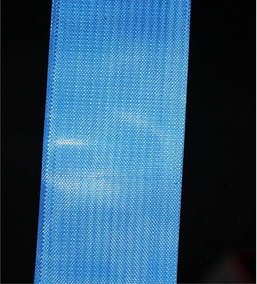 Reflective Tape Blue Outdoor Waterproof 8 inch, High Visibility Industrial Marking Tape, Safety Adhesive Stickers (11 feet)