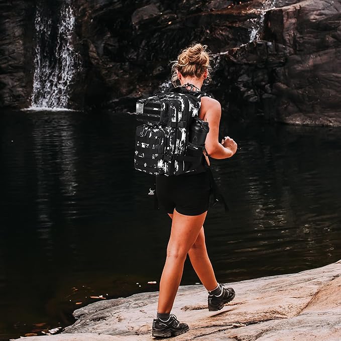 LHI Tactical Military Backpack for Men and Women 25L/35L Army Assault Pack Bag Small Rucksack with Bottle Holder