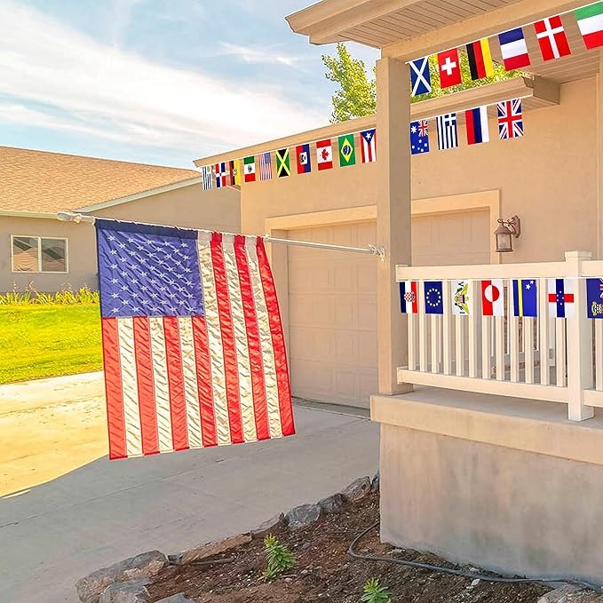 224 Different Countries International String Flags Banner of the World Small Mini Bunting Banners for Grand Opening,Bar,School Office,Sports Events,International Festival Decorations,All Countries Flags,220 Feet