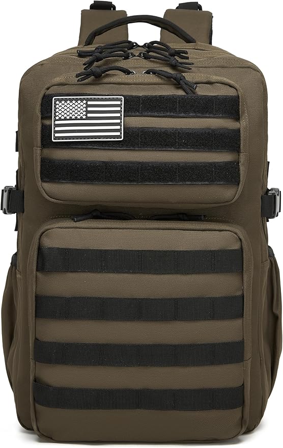 Wotony Military Tactical Backpack for Men Waterproof Daypack 3 Day Assault Pack Molle Bag with Water Bottle Holder