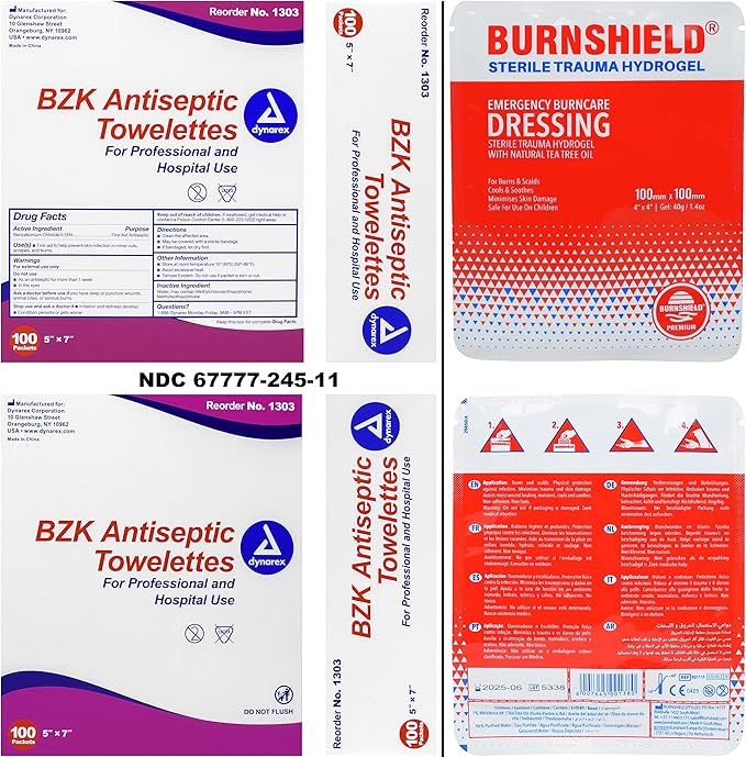 MFASCO First Aid Kits Refill Pack for ANSI Z308.1-2021 Class A OSHA Kit Compliant - User-Friendly Sectioned Bag for Easy Access - Emergency Kit Refill - Fits Medium Kits