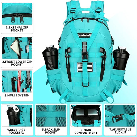 25L Tactical Backpack Hiking Daypacks Outdoor Military Molle Bag EDC Rucksack Motorcycle Backpack for Camping