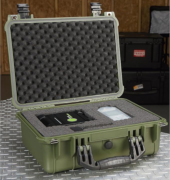 Strongway 16in. Plastic Waterproof Storage Case, Green, Model# MJ-5018_GRN