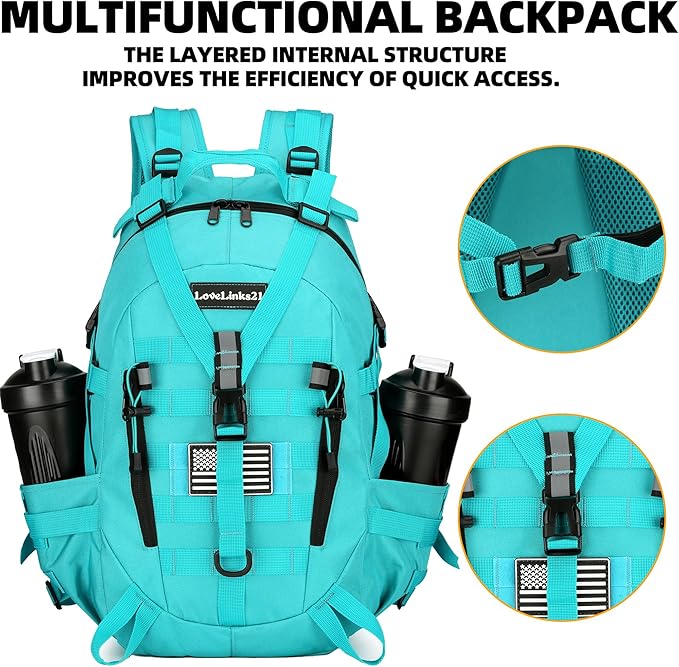 25L Tactical Backpack Hiking Daypacks Outdoor Military Molle Bag EDC Rucksack Motorcycle Backpack for Camping