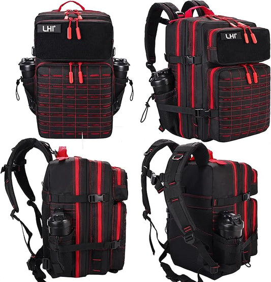 LHI Tactical Military Backpack for Men 25L/45L Large Molle Army Assault Pack 3 Day Hiking Rucksack With Bottle Holder
