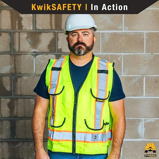 KwikSafety - Charlotte, NC - GODFATHER Safety Vest [CUSHIONED COLLAR + TABLET POCKET] ANSI OSHA