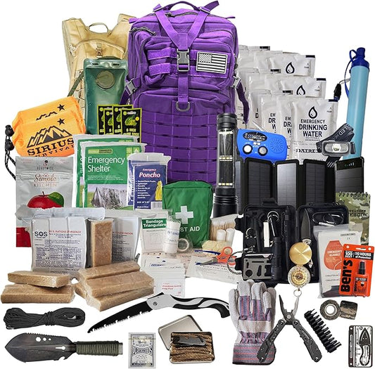 Bug Out Bag - Premium Bugout Backpack Pre-Packed Survival Kit - Ultimate 72 Hour Backpack Survival Kit - Comprehensive Survival Items - Go Bag Emergency