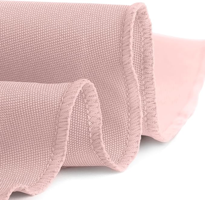 Gee Di Moda Pink Round Tablecloth - 108 Inch, Heavy Duty, Machine Washable, Wrinkle Resistant, Ideal for 48 to 72 Inch Round Tables, Perfect for Buffet, Holidays, Dinner, Wedding & Baby Showers