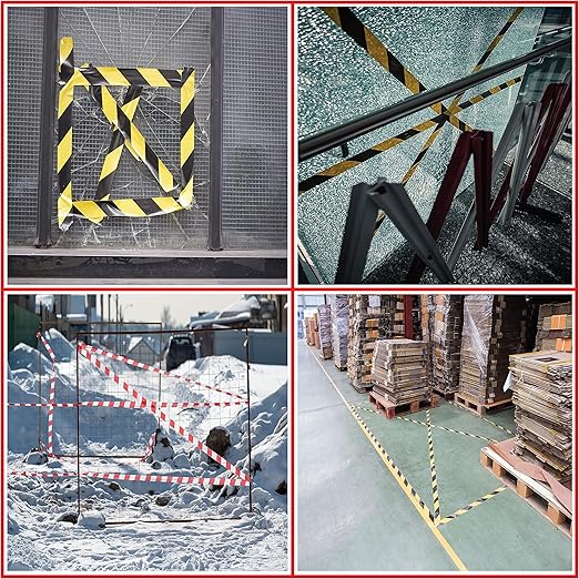 GGR Supplies SST-618C Green & White Hazard Warning Safety Stripe Tape: 1" in. Wide x 18 yds.