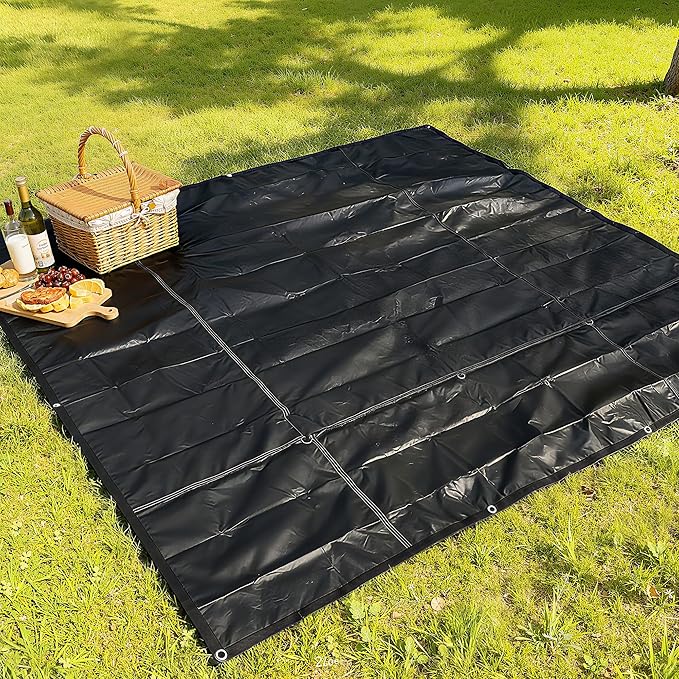 Heavy Duty Tarp 7x9FT,5 Mil-Multipurpose Waterproof Poly Tarpaulin with Reinforced Edges & Rustproof Grommets for Roof Cover,Pool,Greenhouse,Camping & Outdoor Protection