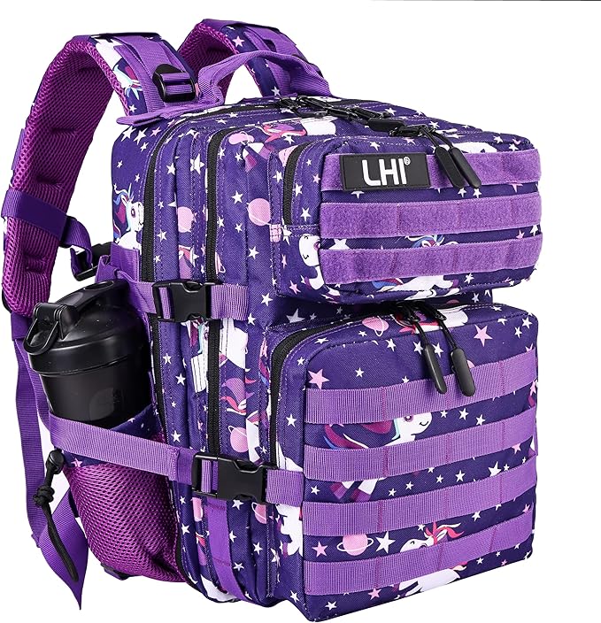 LHI Tactical Military Backpack for Men and Women 25L/35L Army Assault Pack Bag Small Rucksack with Bottle Holder