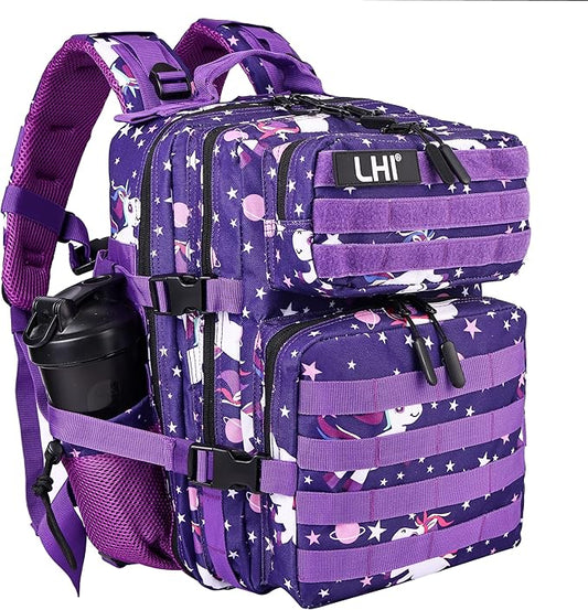 LHI Tactical Military Backpack for Men and Women 25L/35L Army Assault Pack Bag Small Rucksack with Bottle Holder