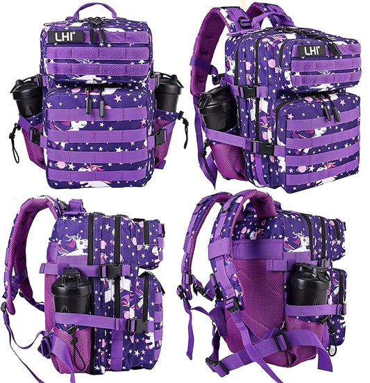 LHI Tactical Military Backpack for Men and Women 25L/35L Army Assault Pack Bag Small Rucksack with Bottle Holder