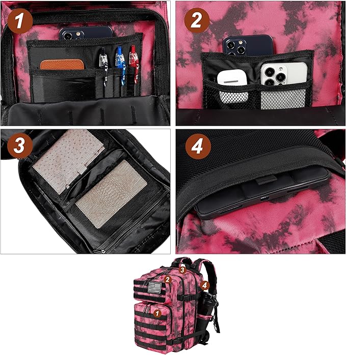 LHI Tactical Military Backpack for Men and Women 25L/35L Army Assault Pack Bag Small Rucksack with Bottle Holder