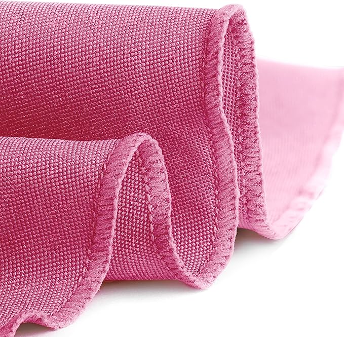 Gee Di Moda Round Tablecloth - 120 Inch Fuchsia Round Table Cloth for 60 to 96 Inch Round Tables - Heavy Duty Washable Fabric - for Buffet Table, Holiday Party, Dinner, Wedding & Baby Shower