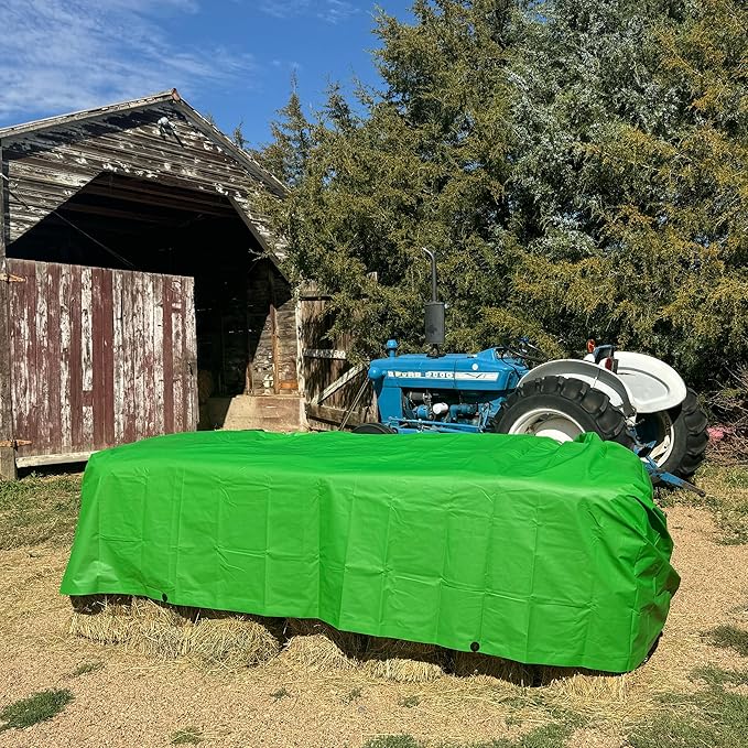 RENEGADE Industrial Tarp 12x9 ft Green – Heavy Duty, Waterproof, UV-Resistant, PFAS-Free – Durable Tarp for Jobsite Coverage, Construction, Farming & Shelter Use