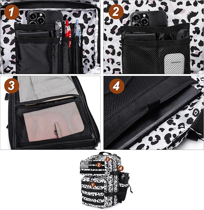 LHI Tactical Military Backpack for Men and Women 25L/35L Army Assault Pack Bag Small Rucksack with Bottle Holder