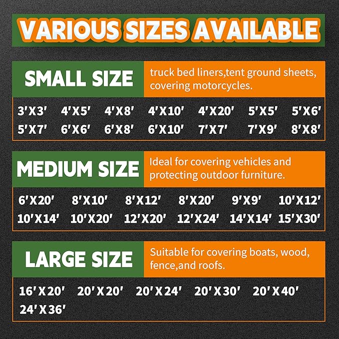 RAINDEWAY 10x14 Feet Super Heavy Duty Tarp 18 Mil,UV Resistant, Weatherproof, Multipurpose Waterproof Poly Tarp Cover with Grommets and Reinforced Edges,Brown Tarps