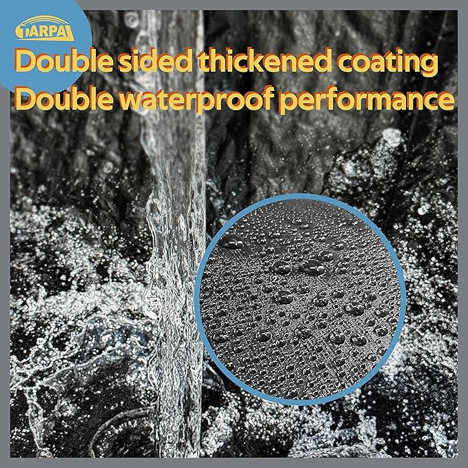 TARPAL Waterproof tarp 4x4 Feet（2Pack） Black Heavy Duty tarp 14mil polyethylene tarps Multifunctional Tarpaulin，Snow or UV Protection,Suitable for Outdoor Furniture, awnings,Roofs,Tents tarps Cover